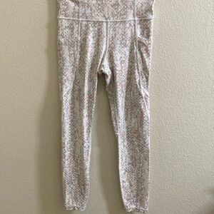 Athleta White‎ Pink Gray Tech Camo Legging 26” Inseam